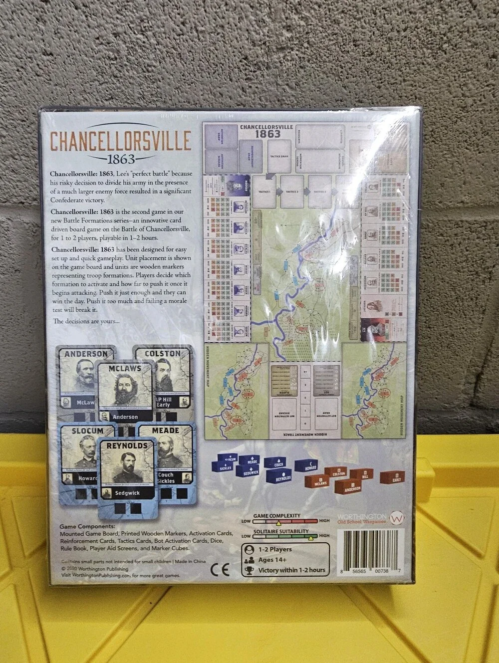 Worthington Chancellorsville 1863 War Board Game Solitaire 1+ Players 12+ 2020